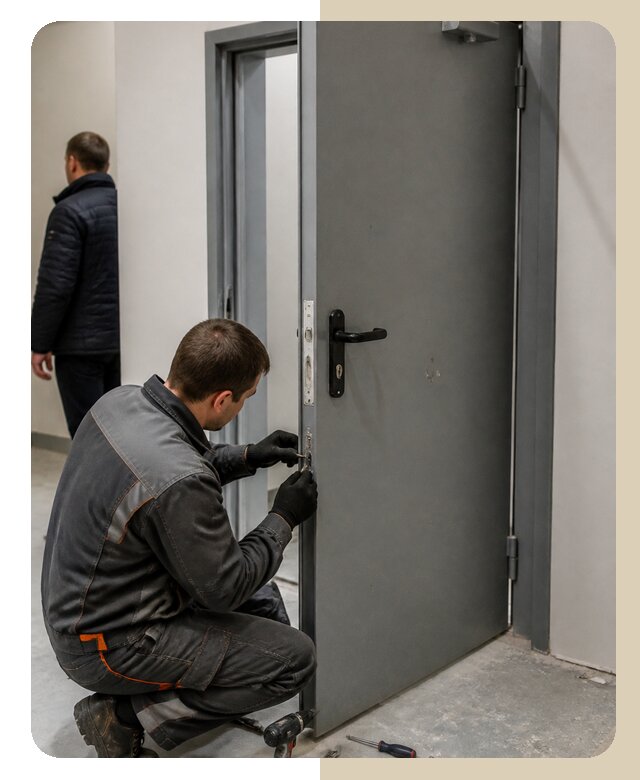 Ремонт противопожарной двери в Новокуйбышевске по цене 6657 р. | Дверной